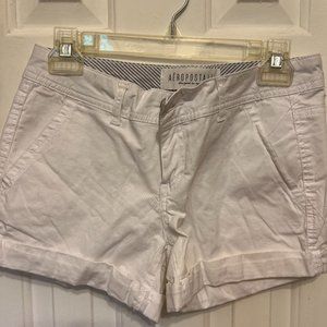 Aeropostale White Midi Twill Shorts Size 4